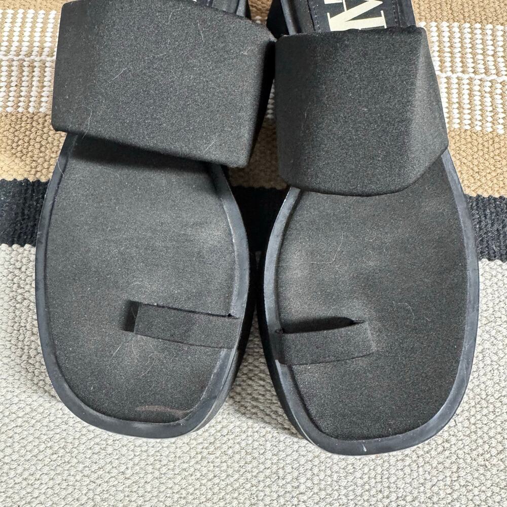 Zara Platform Sandal Women EU38 US7.5-8 Black 90s Y2K Bratz Ring Toe Comfy Retro - Picture 7 of 7